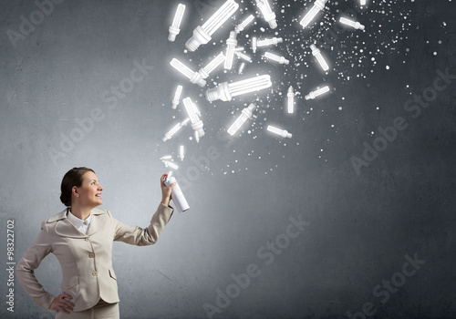 Woman with spray can