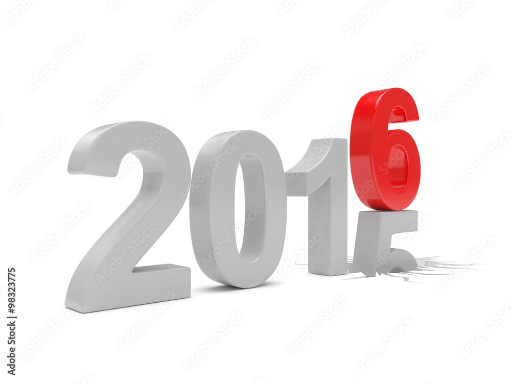 2015-2016 change new year 2016 isolated 2015-2016 change new year 2016 isolated
