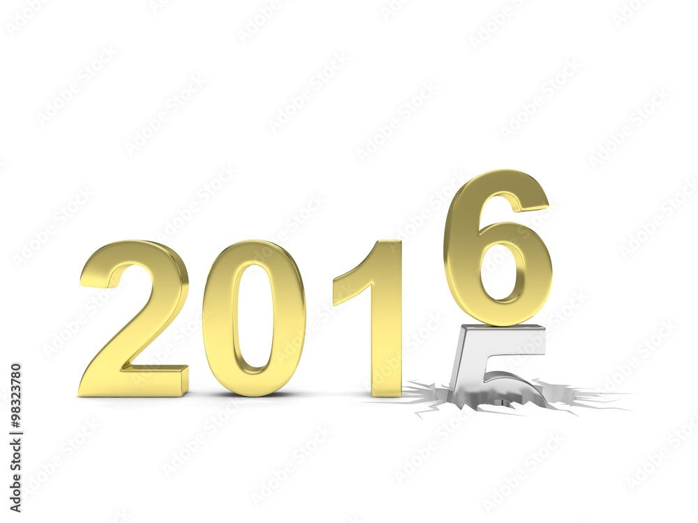 2015-2016 change new year 2016 isolated 2015-2016 change new year 2016 isolated