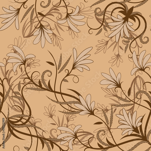 Floral seamless pattern © elinorka