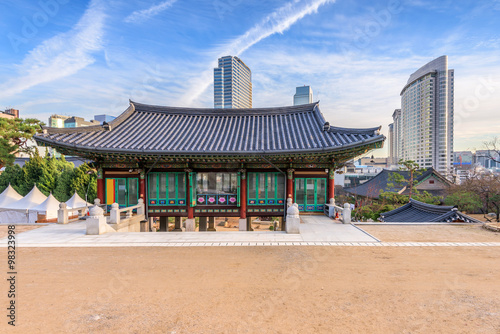 Photography Bongeunsa temple in Seoul City, South Korea.