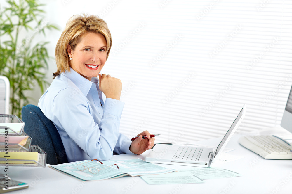 Beautiful mature business woman. Beautiful mature business woman.