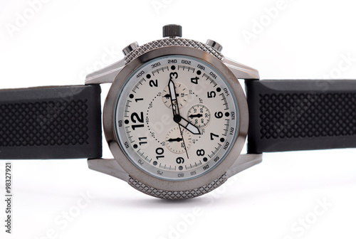 men's wristwatch on a white background