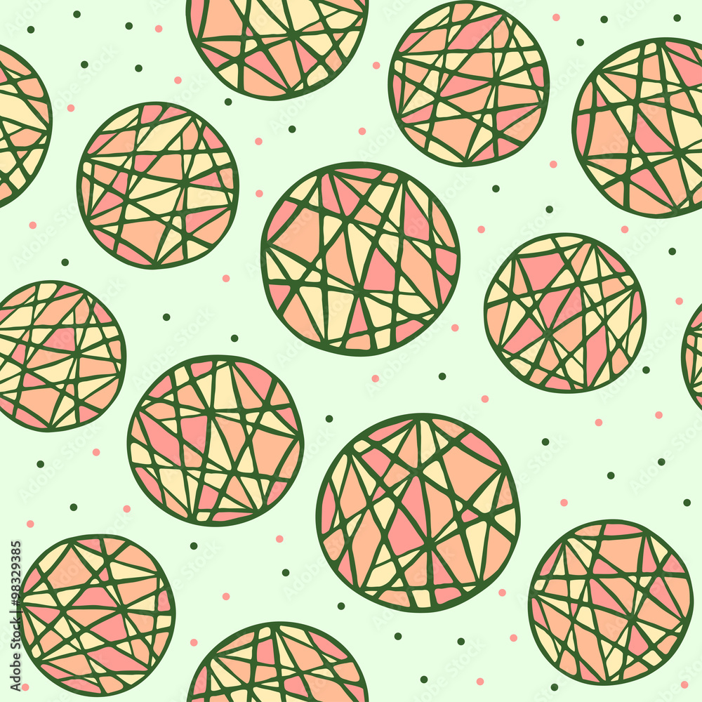 Seamless pattern with sketch colorful circles. Seamless pattern with sketch colorful circles.