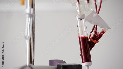 Blood transfusion equipment in hospital
