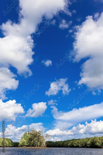 blue sky with cloud