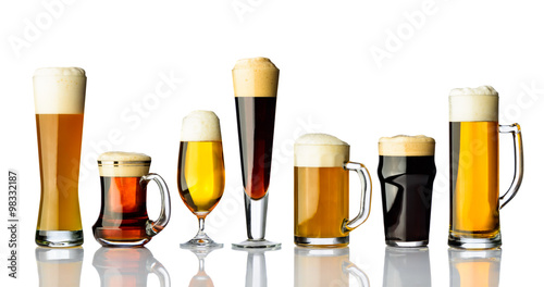 Canvas Print Different types of beer