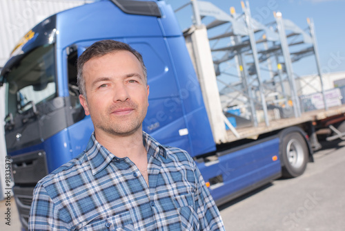 man and truck