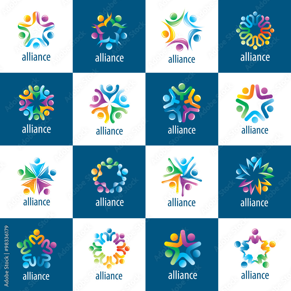 set of logos union people set of logos union people