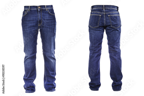 men's jeans on a white background