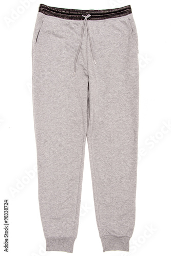 gray sweatpants on a white background photo