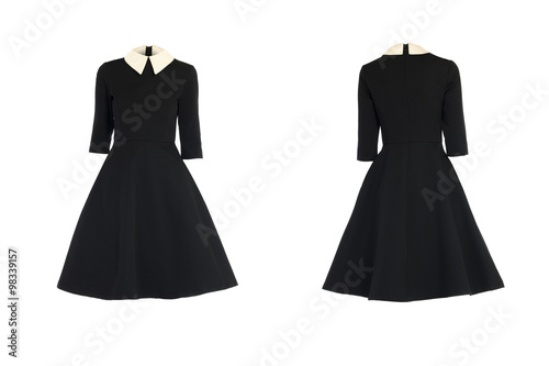 black dress isolated on white