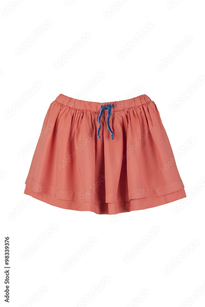 Children's skirt on a white background Children's skirt on a white background