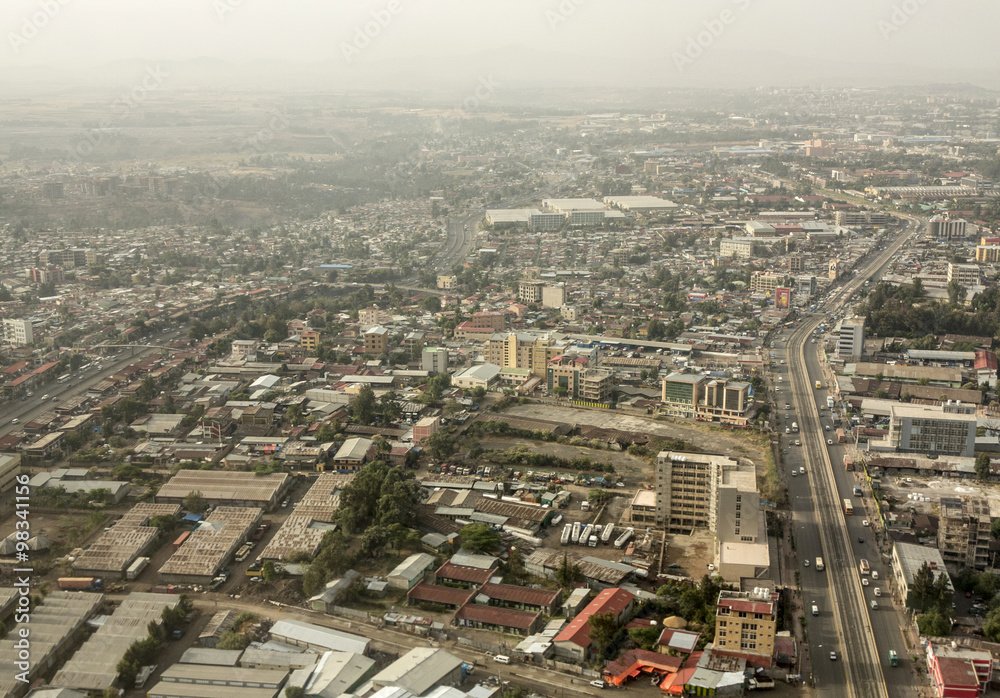 Obraz premium aerial of Addis Ababa