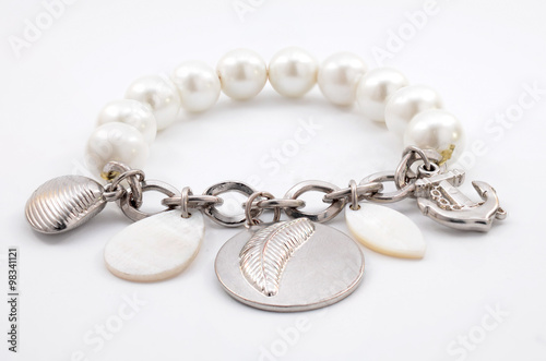 bracelet with pendants on a white background