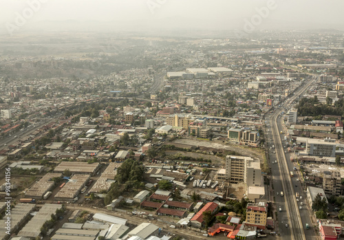 aerial of Addis Ababa photo