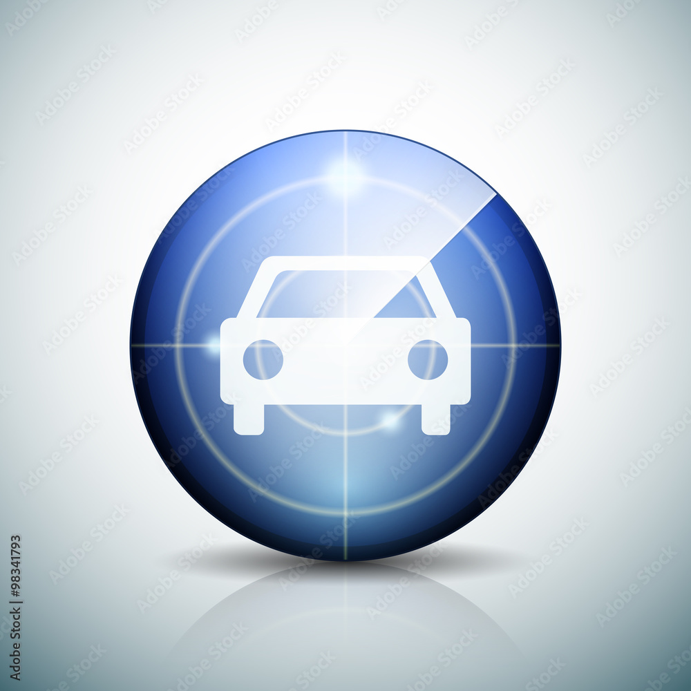 Car radar button