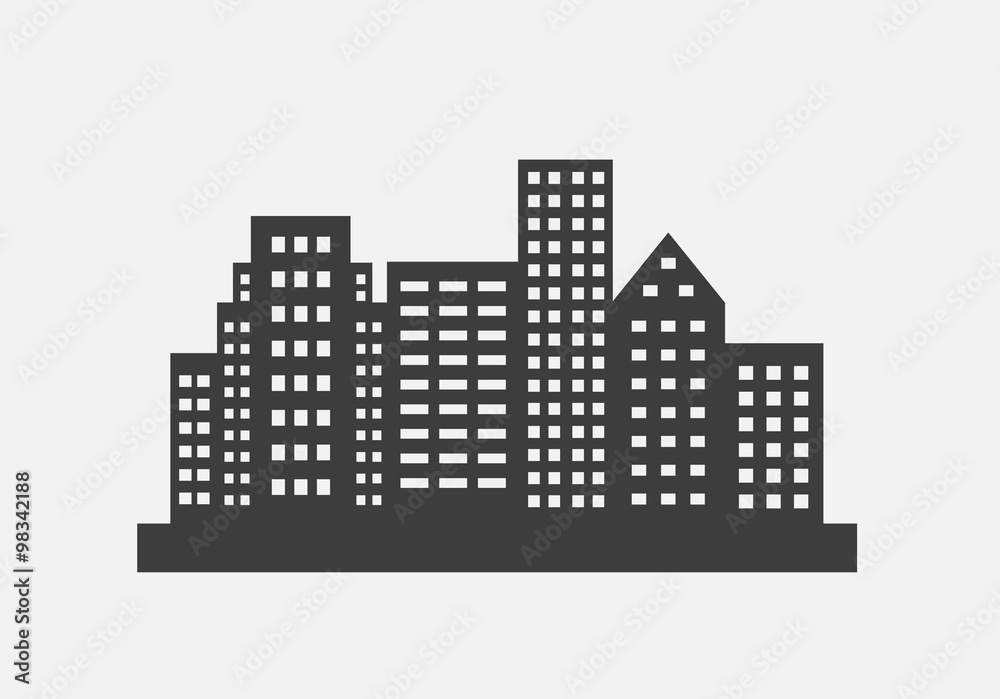 Obraz premium City skyline icon vector