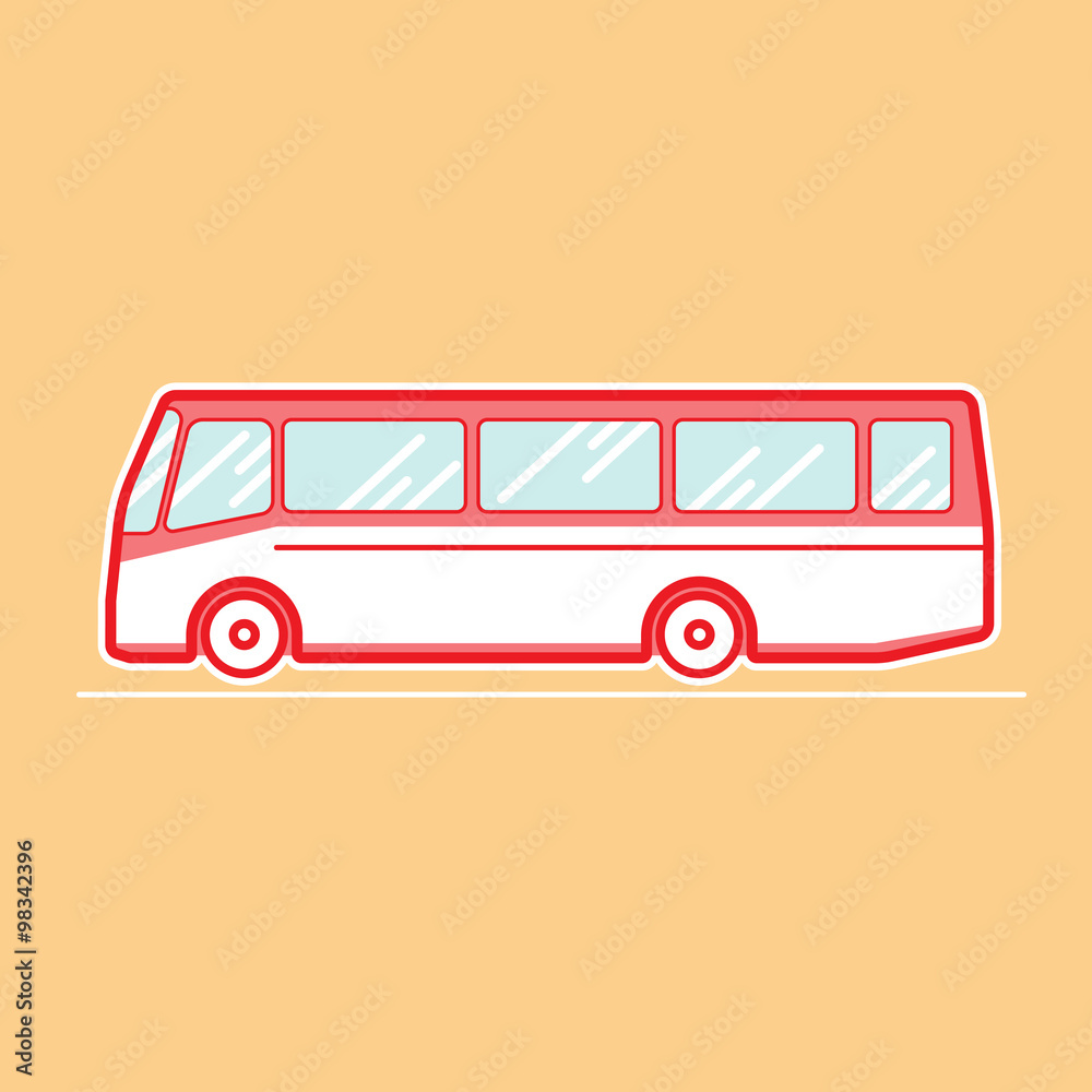 Bus, transportation vehicles, Flat style vector illustration Bus, transportation vehicles, Flat style vector illustration