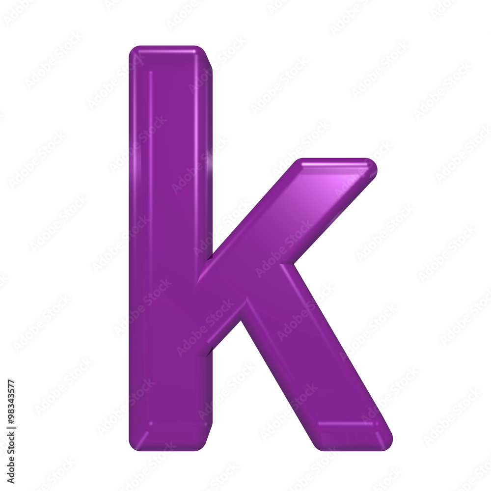 One lower case letter from purple glass alphabet set, isolated on white. Computer generated 3D photo rendering. One lower case letter from purple glass alphabet set, isolated on white. Computer generated 3D photo rendering.