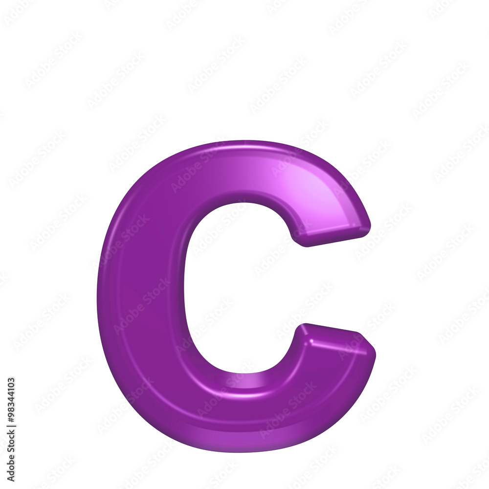 One lower case letter from purple glass alphabet set, isolated on white. Computer generated 3D photo rendering. One lower case letter from purple glass alphabet set, isolated on white. Computer generated 3D photo rendering.