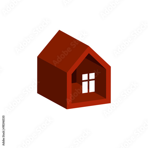 Property developer conceptual business icon, real estate emblem.