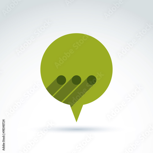 Message icon, vector speech...
