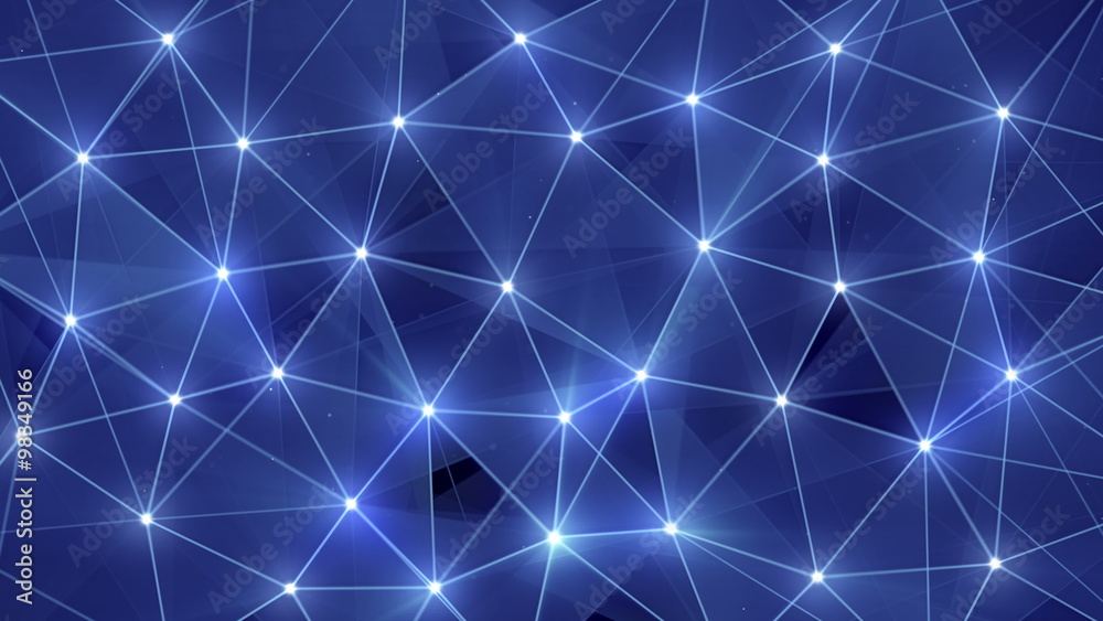 blue glow polygonal background loopable 4k (4096x2304)
