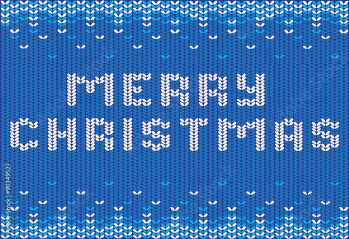 knitted background - merry christmas