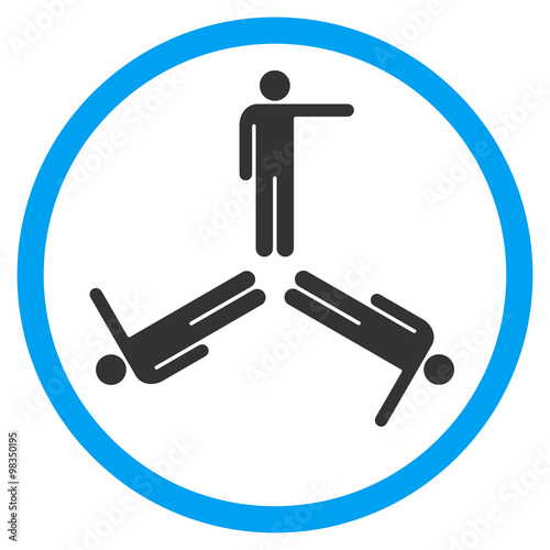 Pointing Men Rounded Icon