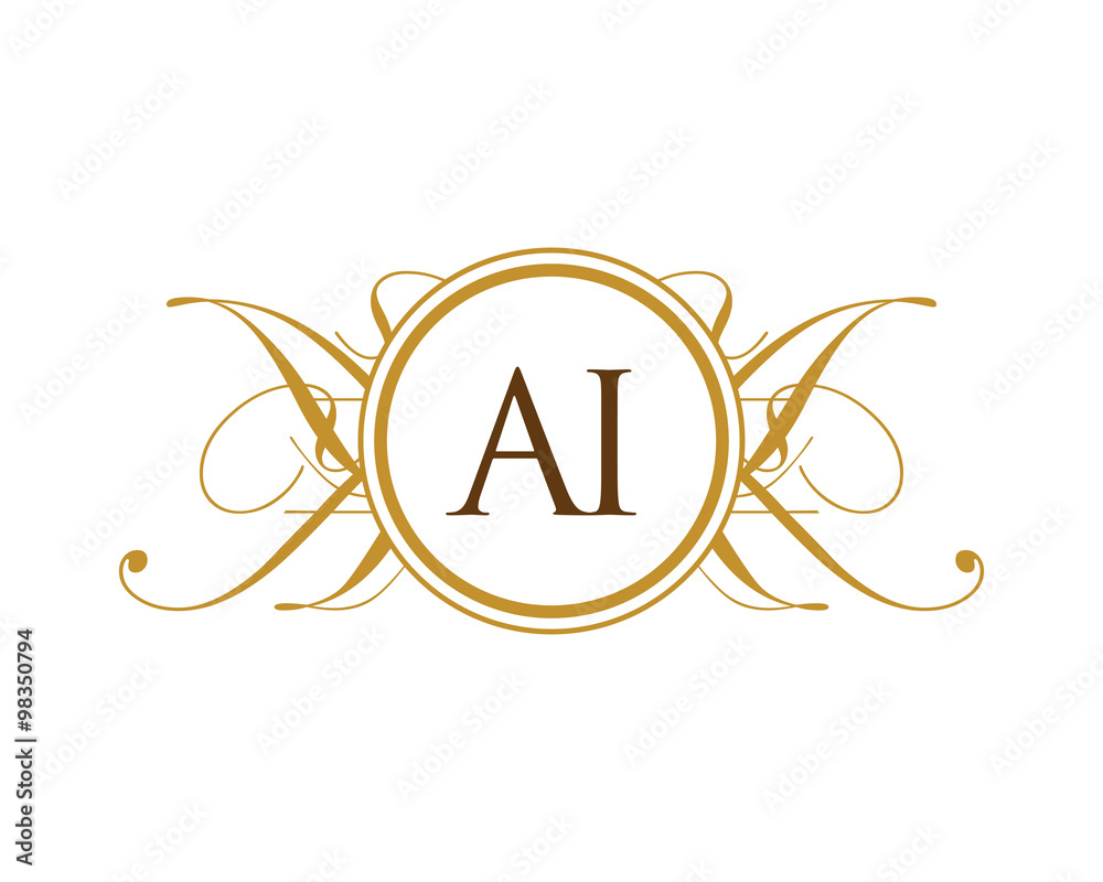 AI Luxury Ornament Initial Logo AI Luxury Ornament Initial Logo
