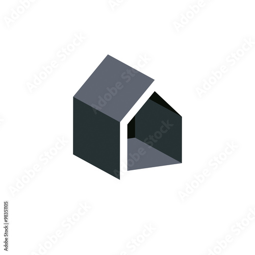Property developer conceptual business icon, real estate emblem.