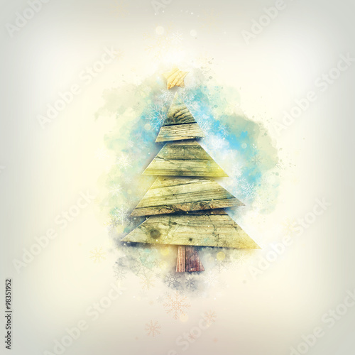 Pinecone three. Watercolor background. 
