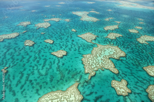 Aerial View of Great Barrier Reef photo