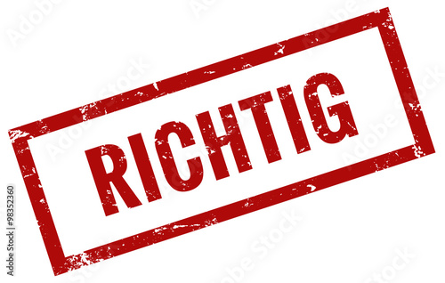 Stempel Grunge rot Richtig