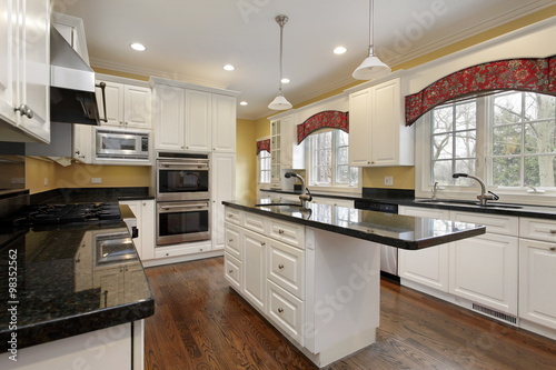 Photography Kitchen with white cabinetry