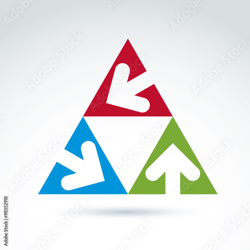 Vector abstract emblem with...