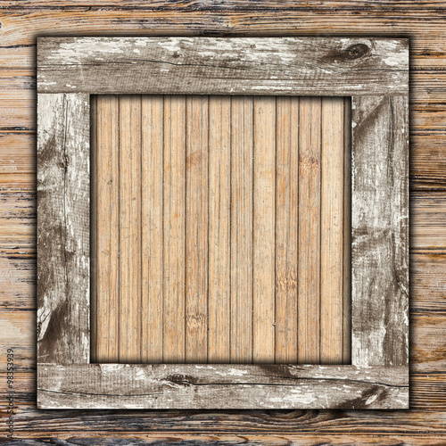Wooden frame box template. Made with three different types of wood.