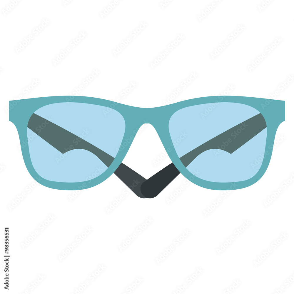 Fototapeta premium Flat medical icon glasses on a white background