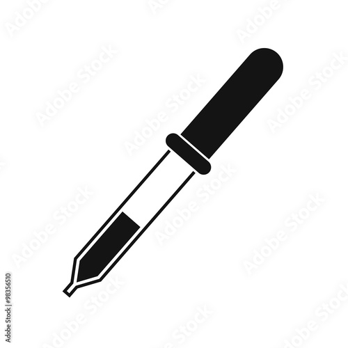Flat medical icon dropper on a white background