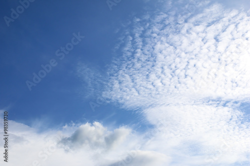 blue sky-clouds background.