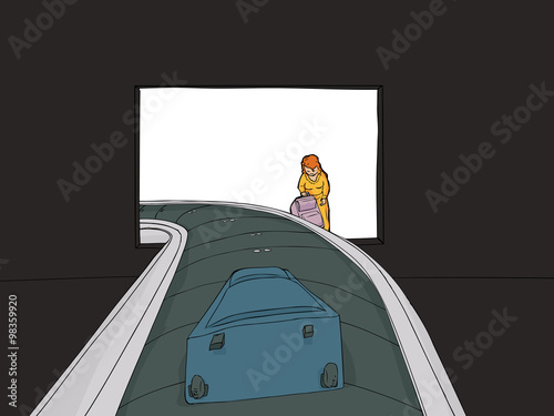 Woman at Baggage Claim