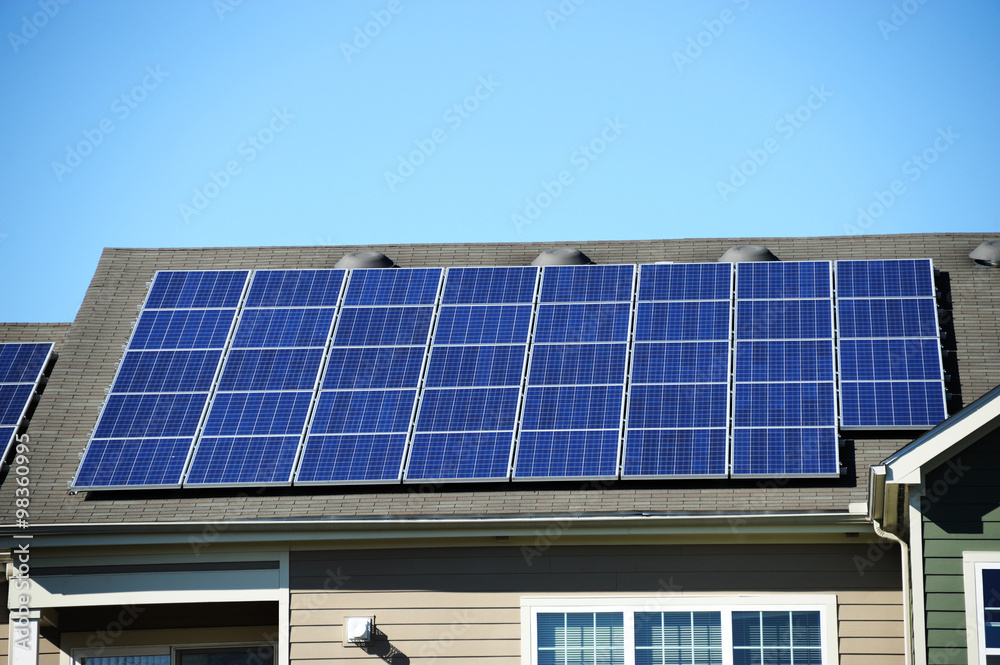 Fototapeta premium solar panel on the roof