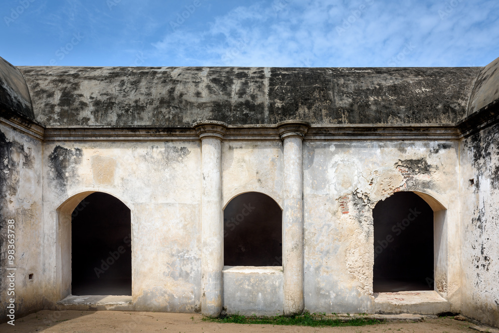 Old warehouse in Dutch fort in India