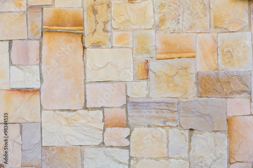 Interior wall made by stone tiles