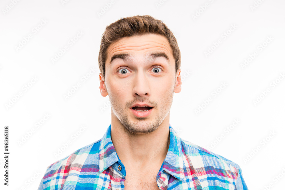 Portrait of a surprised handsome young man Portrait of a surprised handsome young man