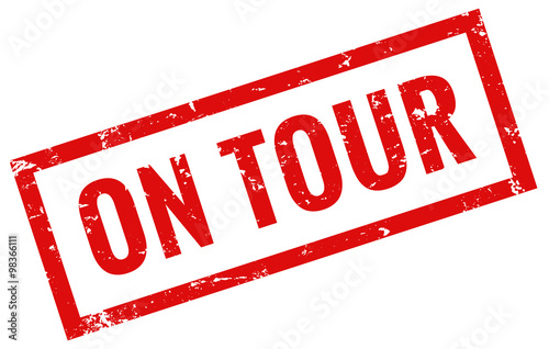 On Tour Stempel rot grunge