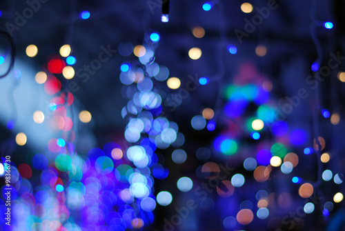 blurred background of a variety of points of light