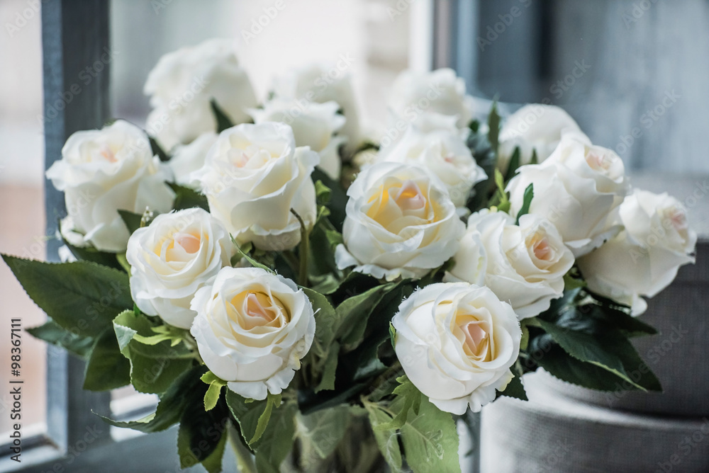 Fototapeta premium białe róże