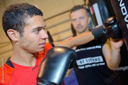 Young man training to box © auremar
